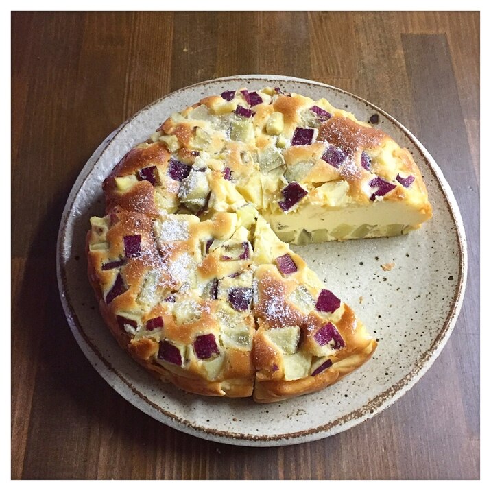 さつまいもゴロゴロなチーズケーキ レシピ 作り方 By 菜ぁこ 楽天レシピ